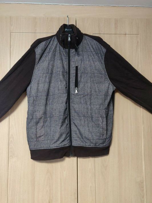 Tommy Hilfiger Kensington Brown Full Zip Jacket With Hidden Hood Men Size Large