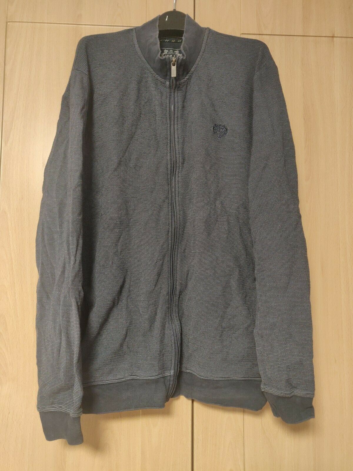 Paul Costelloe Blue Full Zip Sweatshirt jumper Men Size XL