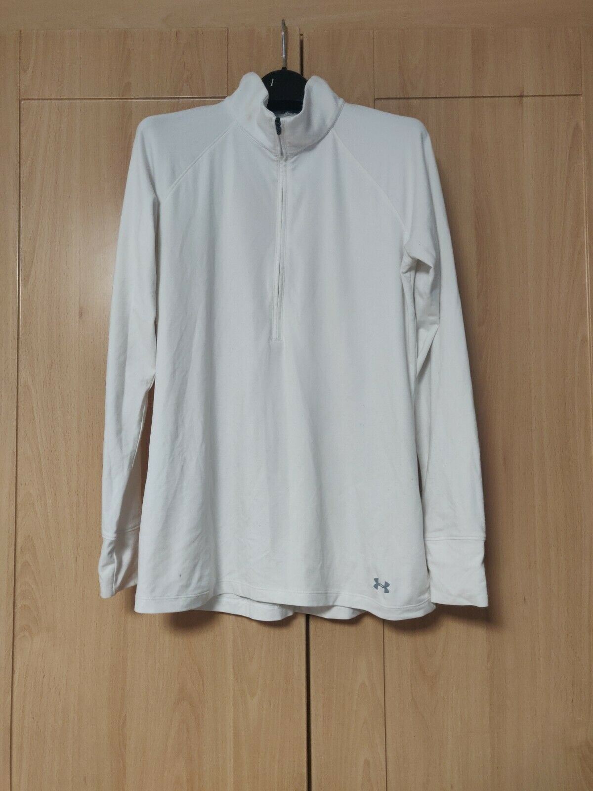 Under Armour White Half-Zip Sweatshirt Men Size small