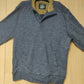 Gh Bass Vintage Blue Sweatshirt Button Up Jumper Men Size XXL