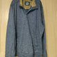 Gh Bass Vintage Blue Sweatshirt Button Up Jumper Men Size XXL
