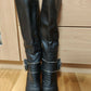 Jennika Black High Zip Up Boots Women Size UK 3