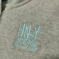 H.N.Y Vintage Grey Pullover Hoodie 1/4 Button Women Size Medium