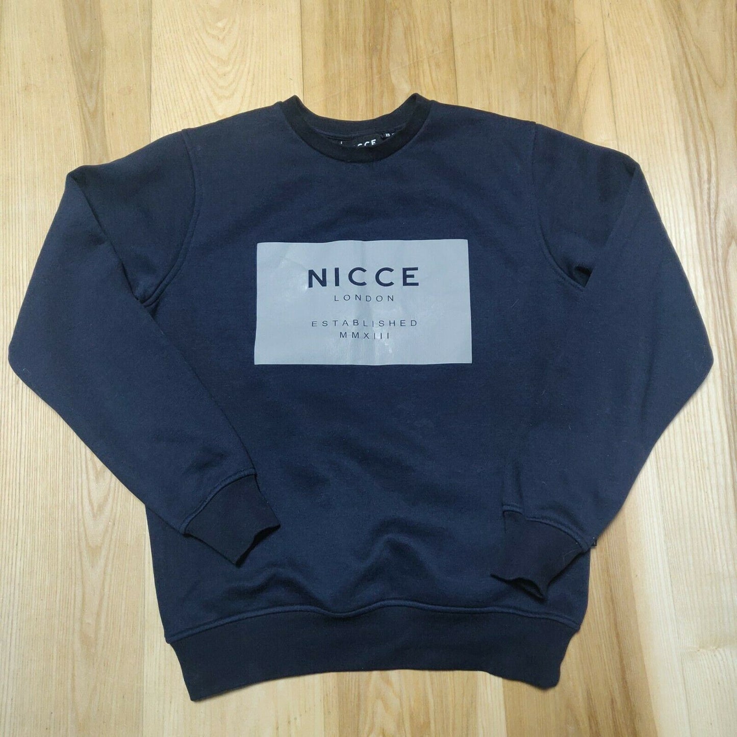 Nicce London Blue Sweatshirt Crew Neck Men Size XS