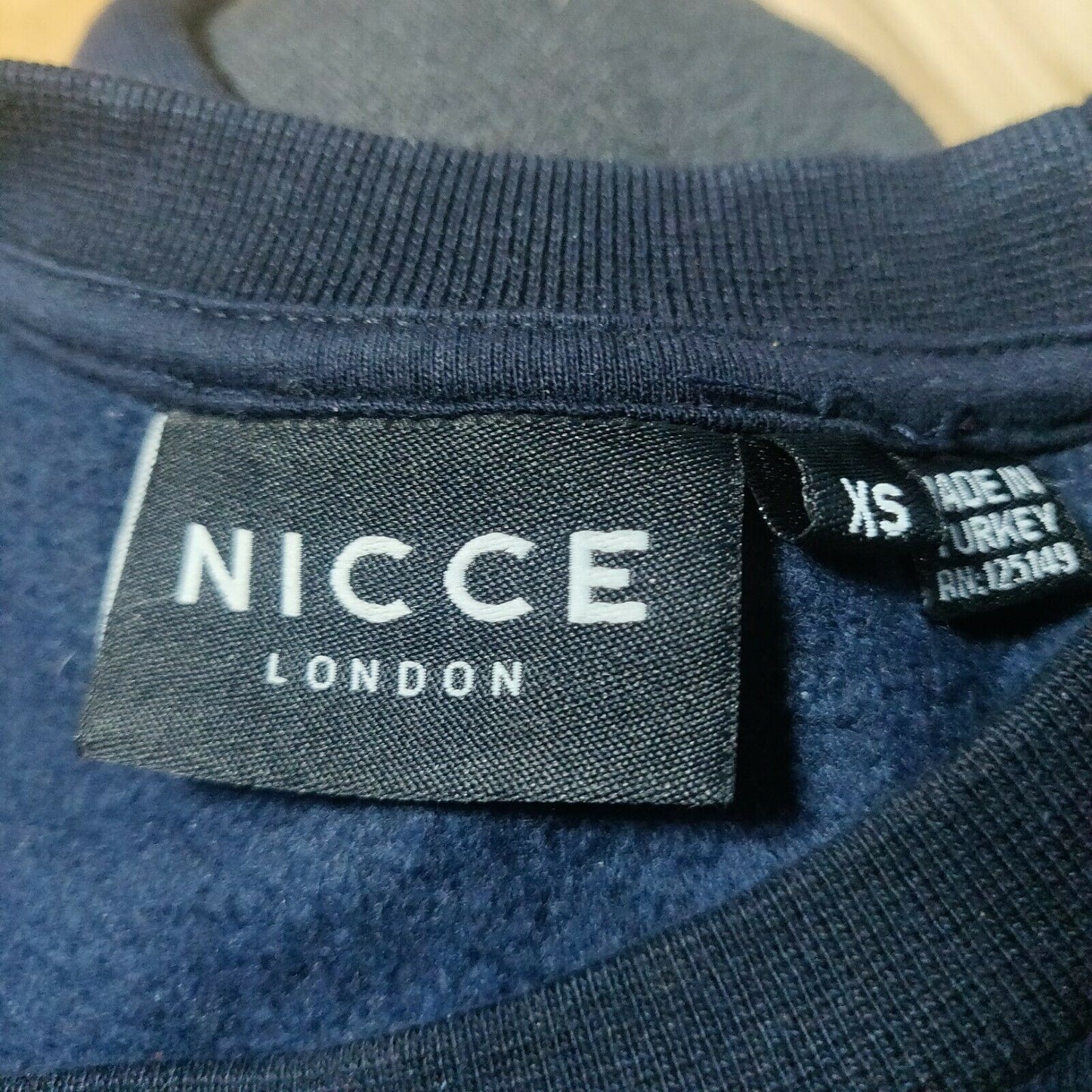 Nicce London Blue Sweatshirt Crew Neck Men Size XS