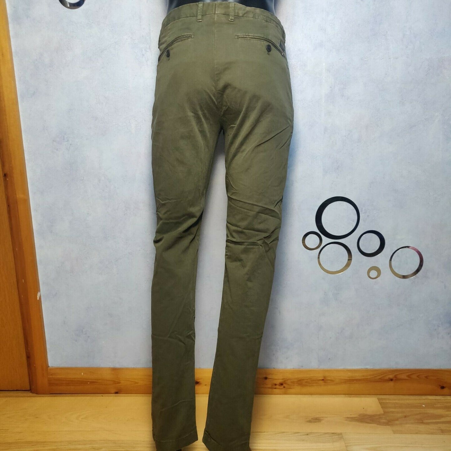 Strellson Green Chinos Trousers Regular Fit Men Size 33W/32L