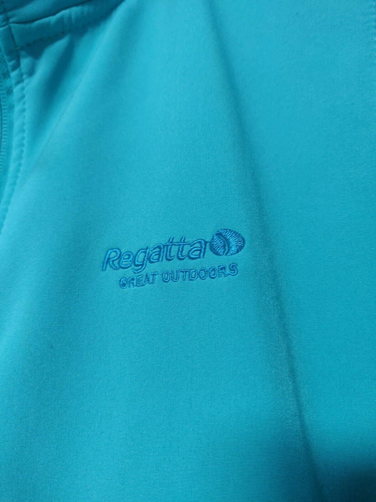 Regatta Blue Softshell Jacket Water Repellent Wind Resistant Women Size UK 12