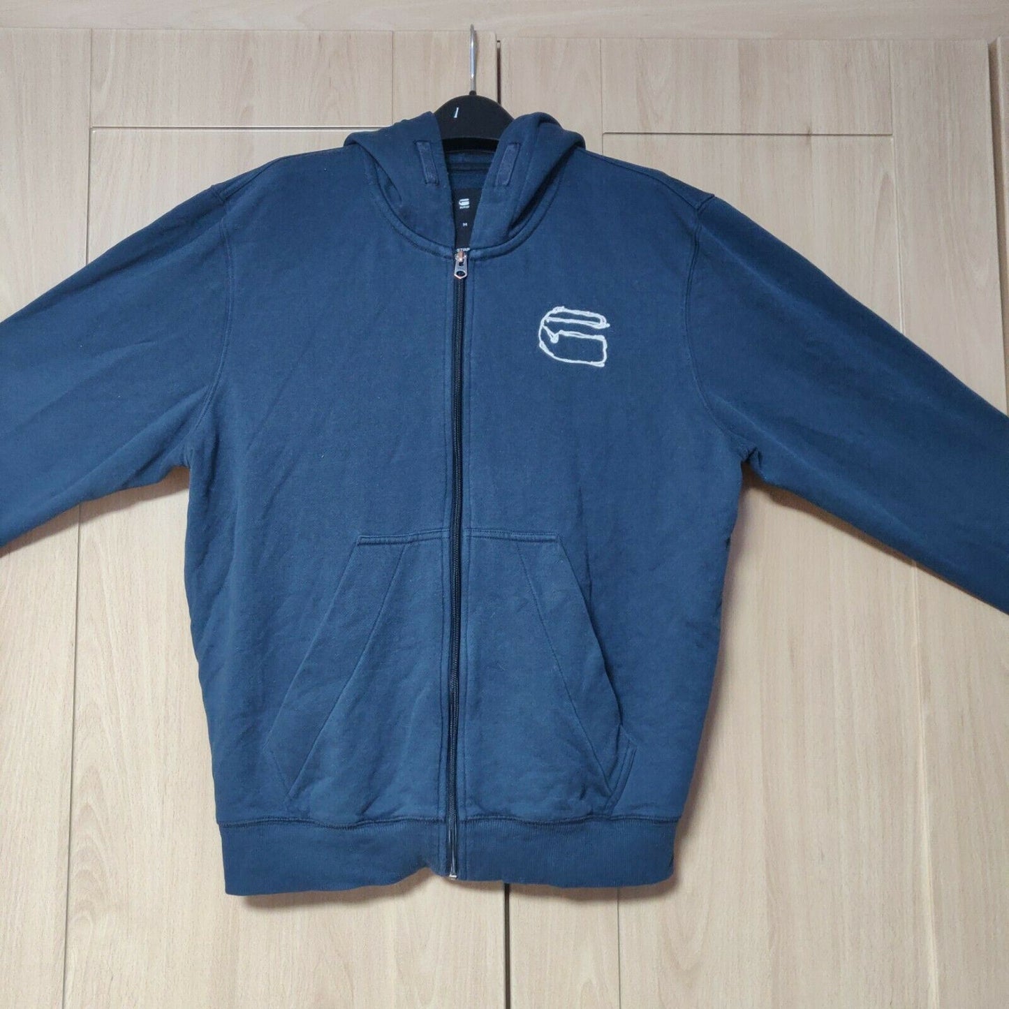 G Star Raw Blue Pullover Hoodie Men Size Medium