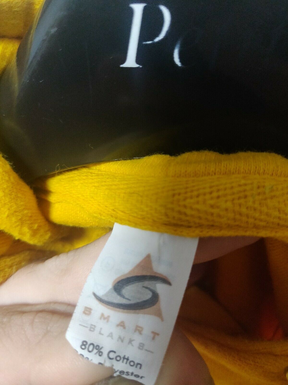 Hollywood California Yellow Pullover Hoodie Men Size Small