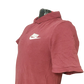 Nike Burgundy Polo Shirt 1/4 Button Men Size Medium