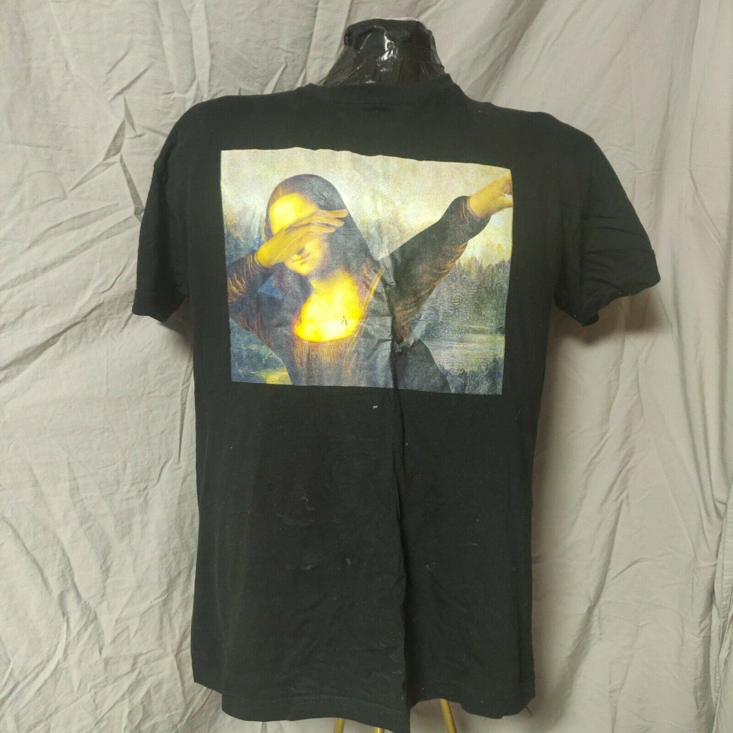 Mona Lisa Black T-shirt Mona Lisa Dabbing Men Size XXL