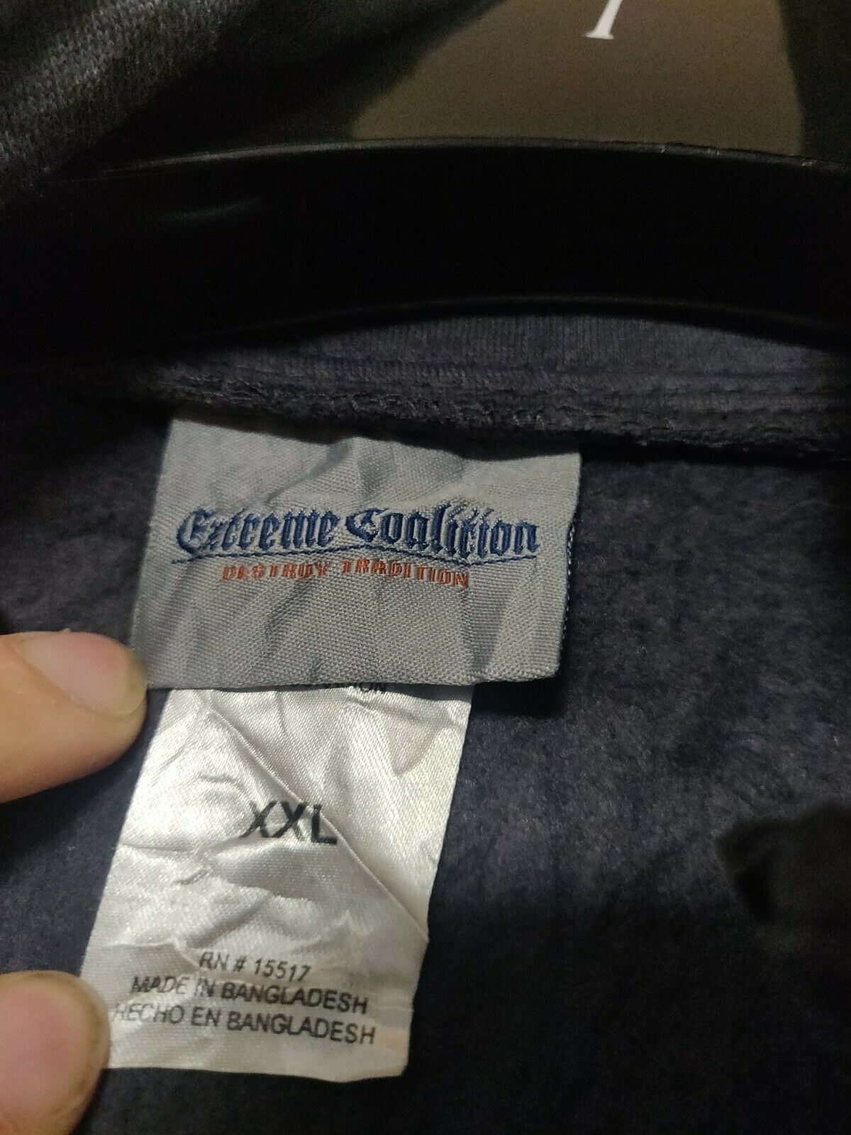 Extreme Coalition Blue Bomber Jacket Full Zip Men Size XXL