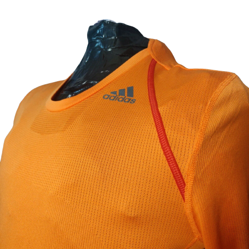Adidas Orange 3 Stripes Sports Sweatshirt Men Size Medium