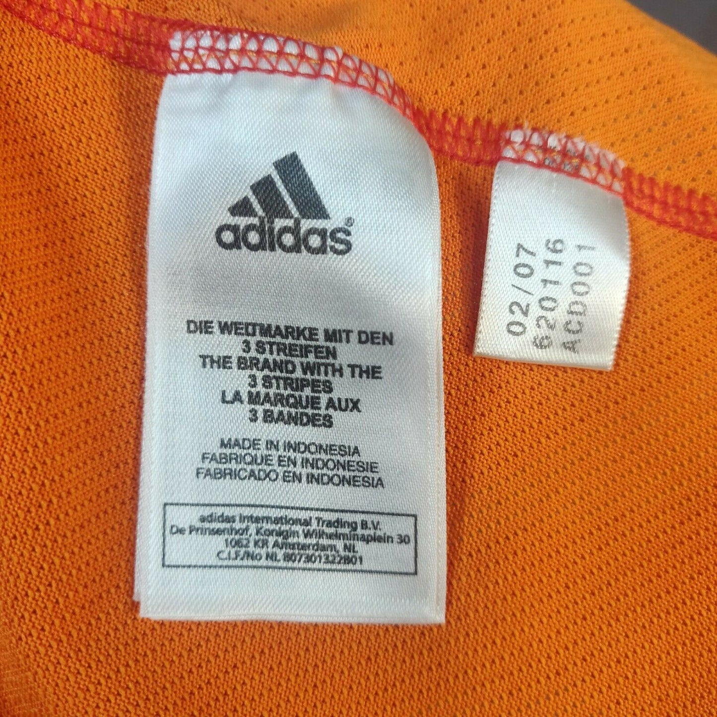 Adidas Orange 3 Stripes Sports Sweatshirt Men Size Medium