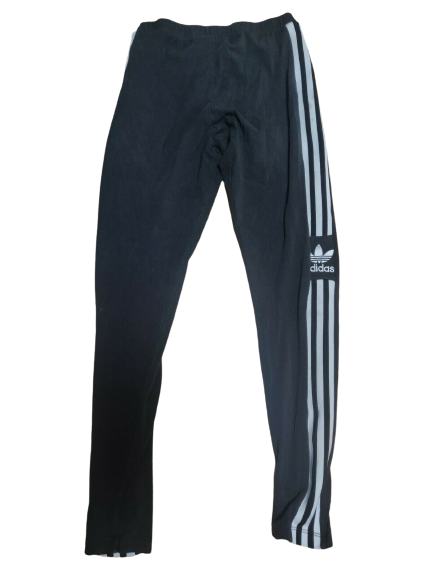 Adidas Black Cotton Leggings Track Pants Women Size UK 10