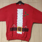 Jerzees Red Sweatshirt Jumper Christmas Santa Claus Men Size Large
