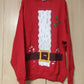 Jerzees Red Sweatshirt Jumper Christmas Santa Claus Men Size Large