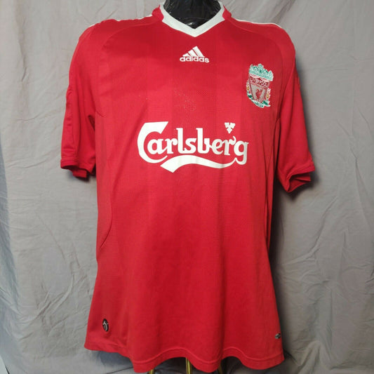 Liverpool FC Red Adidas Jersey 2008 Short Sleeve Men Size XL