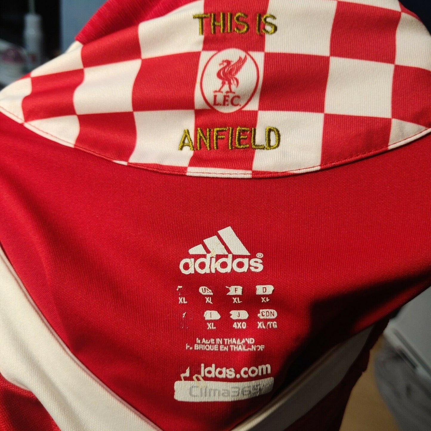 Liverpool FC Red Adidas Jersey 2008 Short Sleeve Men Size XL