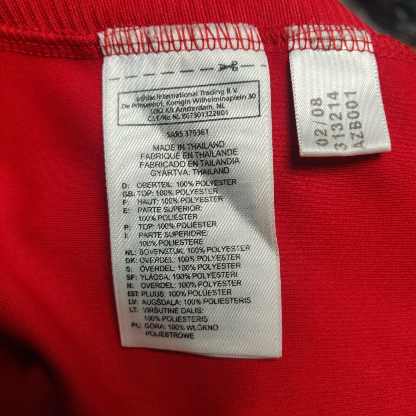 Liverpool FC Red Adidas Jersey 2008 Short Sleeve Men Size XL