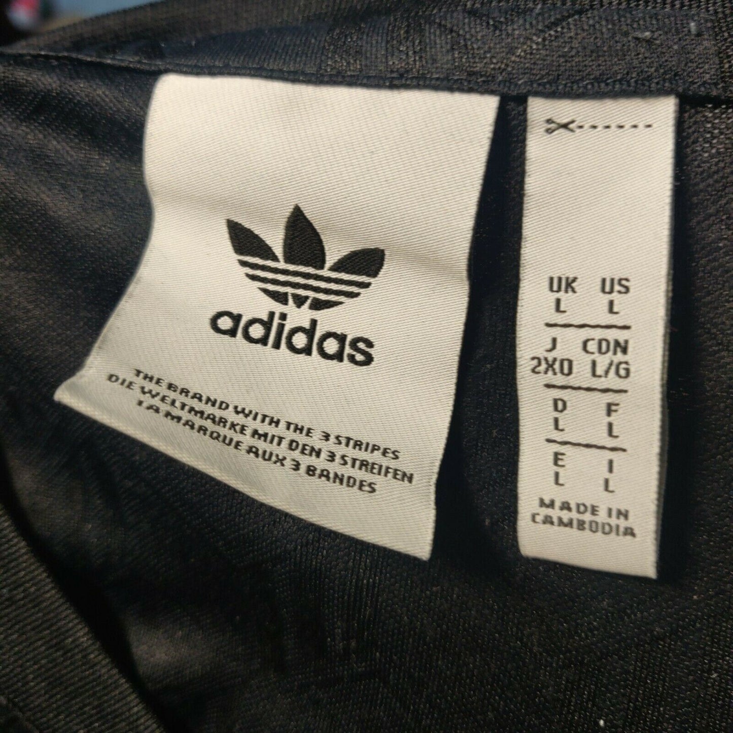 Adidas 3 Stripes Black T-shirt Short Sleeve Men Size Large