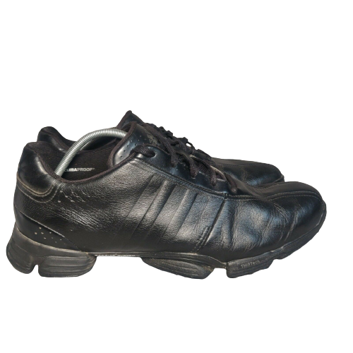 Adidas Green Star Black Fitfoam Climaproof Golf Shoes Men Size UK 10.5