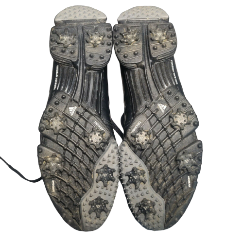 Adidas Green Star Black Fitfoam Climaproof Golf Shoes Men Size UK 10.5