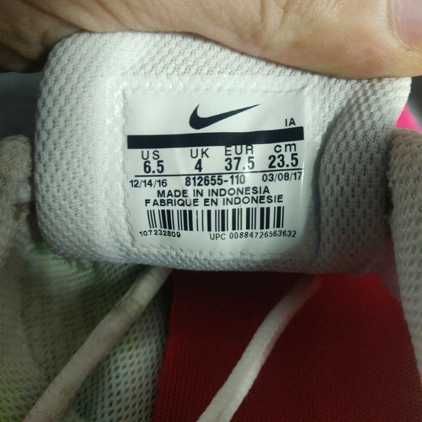 Nike Tanjun Multicolor Sneakers Women Size UK 4