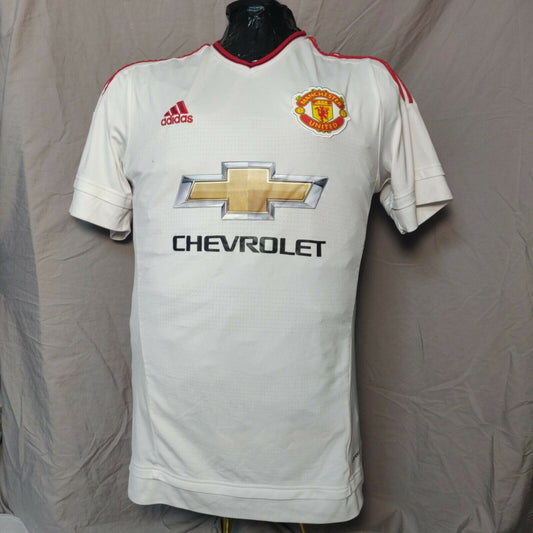 Manchester United 2016 White Adidas Jersey Short Sleeve Men Size Medium