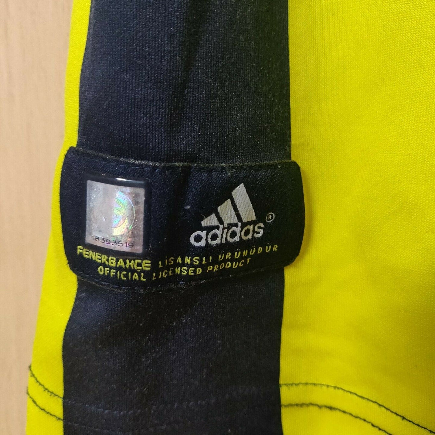 Fenerbahce Yellow Adidas Football Jersey Short Sleeve Men Size Large