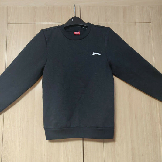 Slazenger Black Sweatshirt Long Sleeve Boys 11-12 Years
