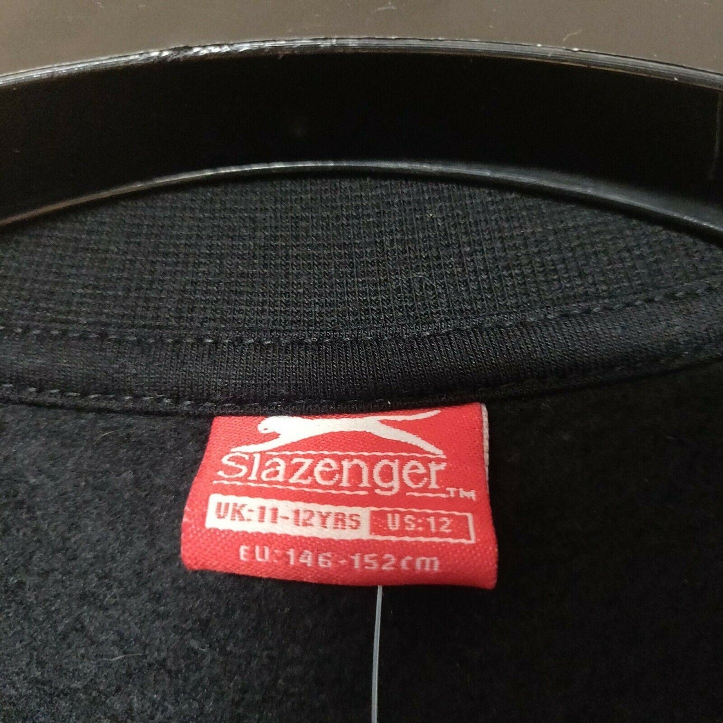 Slazenger Black Sweatshirt Long Sleeve Boys 11-12 Years