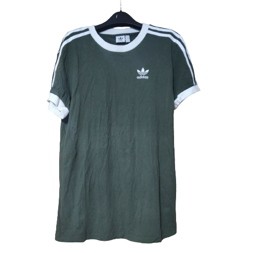 Adidas Green 3 Stripes T-Shirt Women Size UK 6