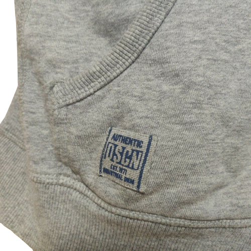 Big Start Vintage Grey Pullover Hoodie Full Zip Men Size Medium