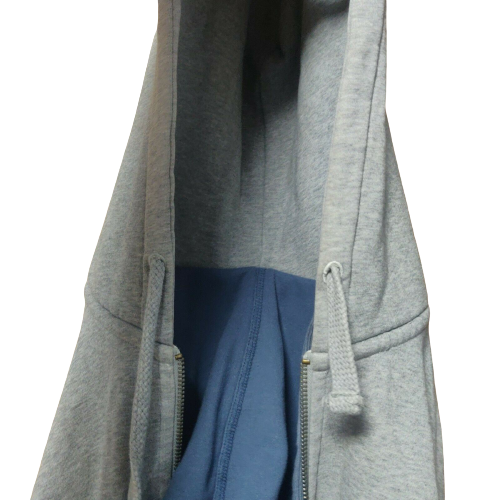 Big Start Vintage Grey Pullover Hoodie Full Zip Men Size Medium