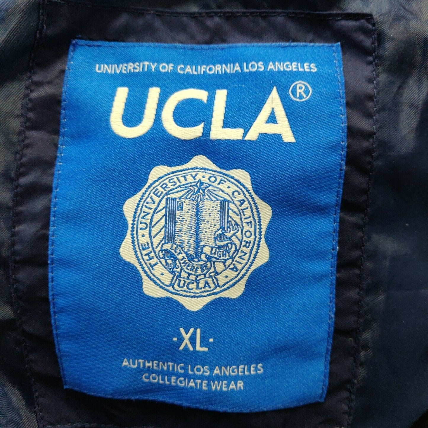 UCLA Heritage Navy Puffer Jacket Men Size XL