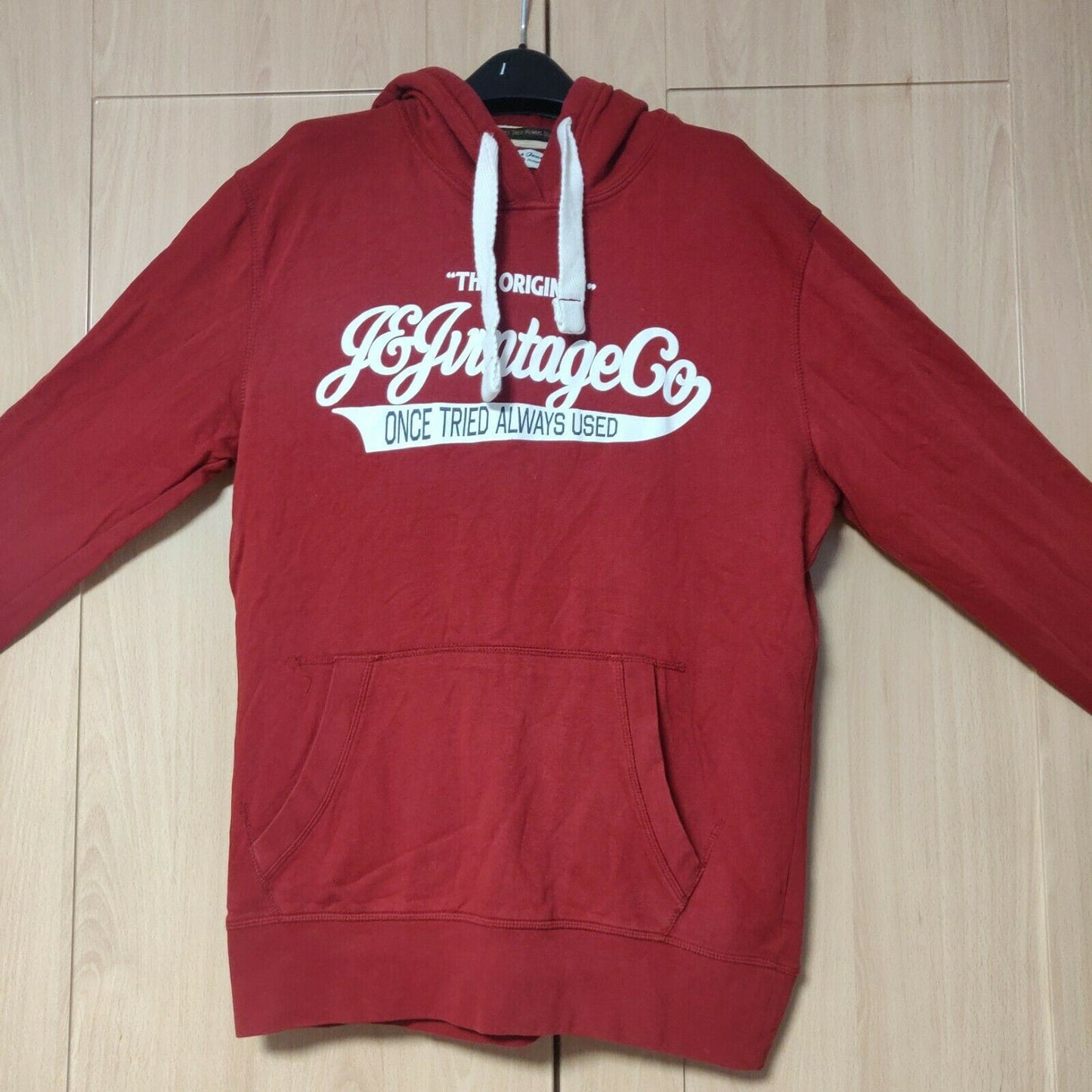 Jack & Jones Vintage Red Pullover Hoodie Men Size Medium