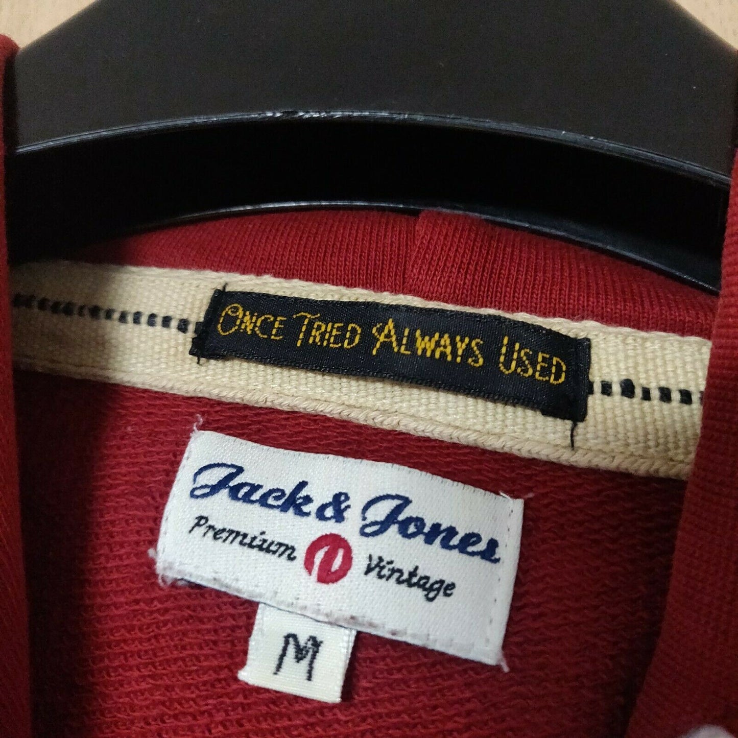 Jack & Jones Vintage Red Pullover Hoodie Men Size Medium