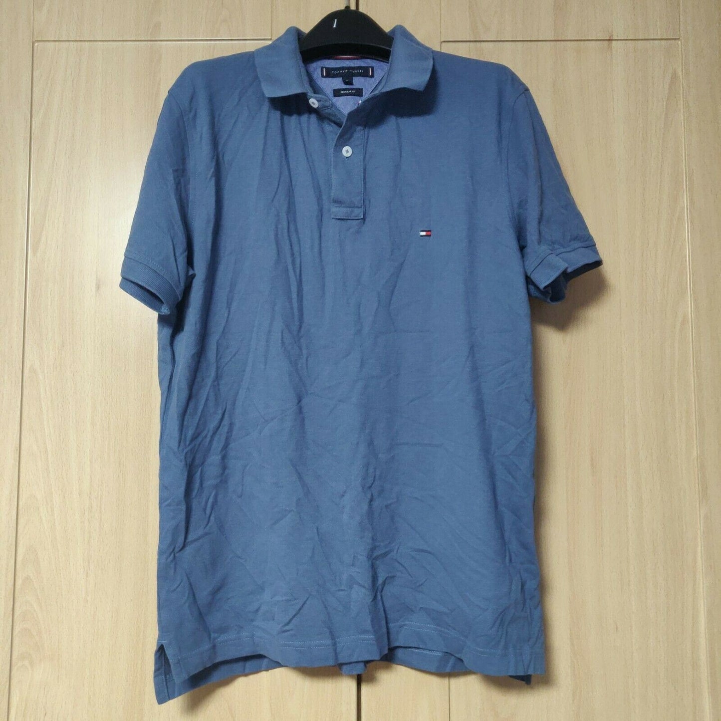 Tommy Hilfiger Blue Regular Fit Polo Shirts Men Size Medium
