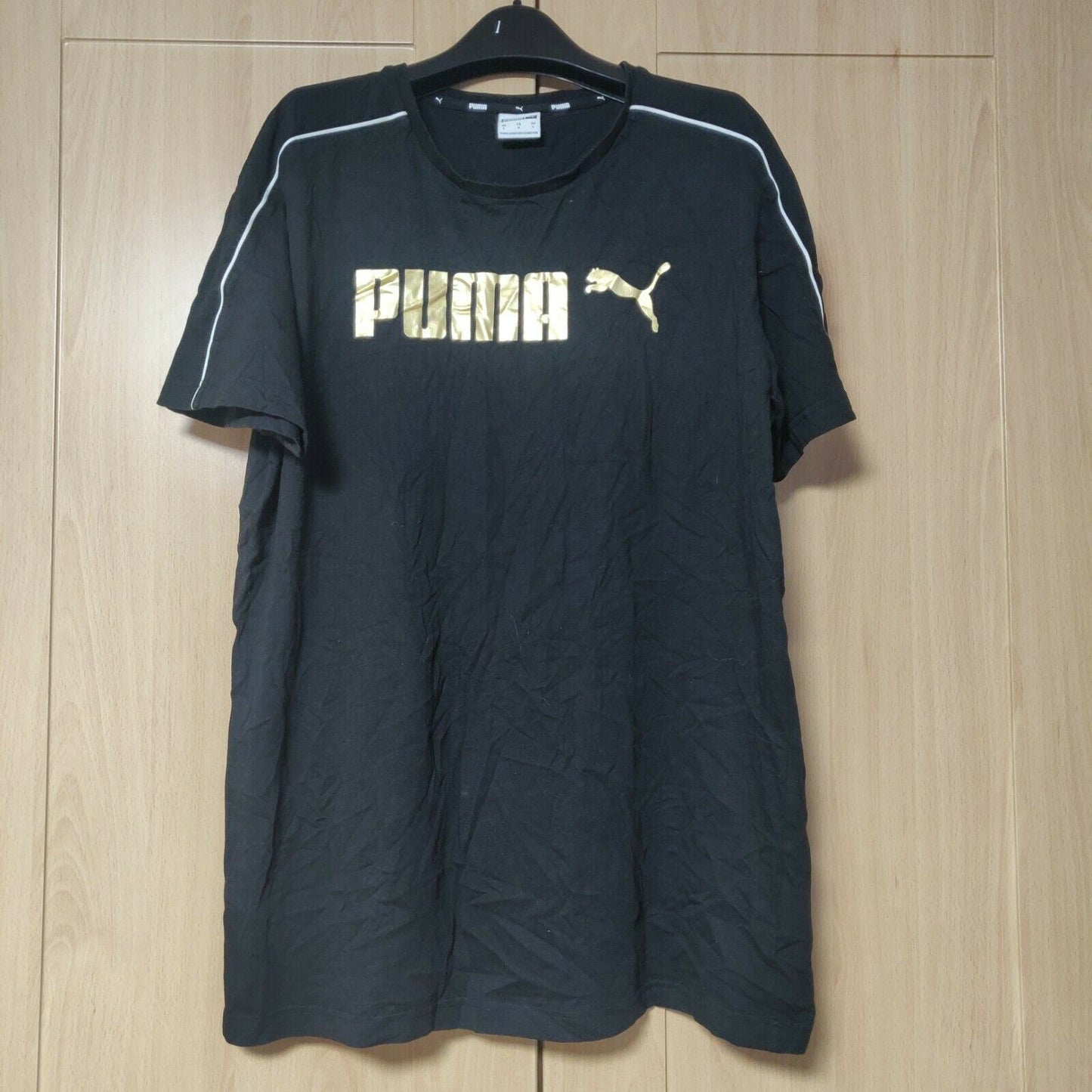 Puma Black Short Sleeve cotton Men t-shirt Size Large