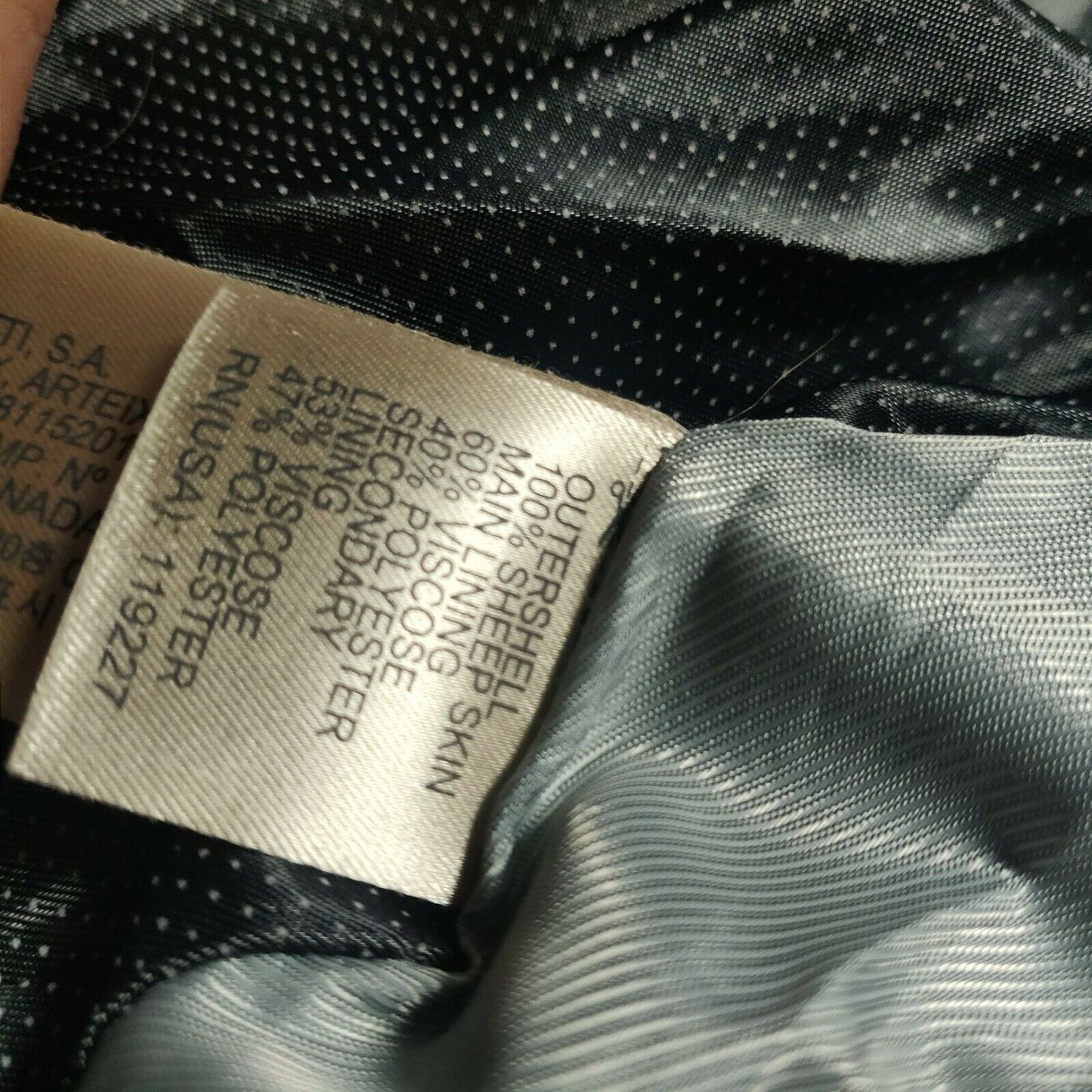 Massimo Dutti Grey Leather Jacket Women Size XS