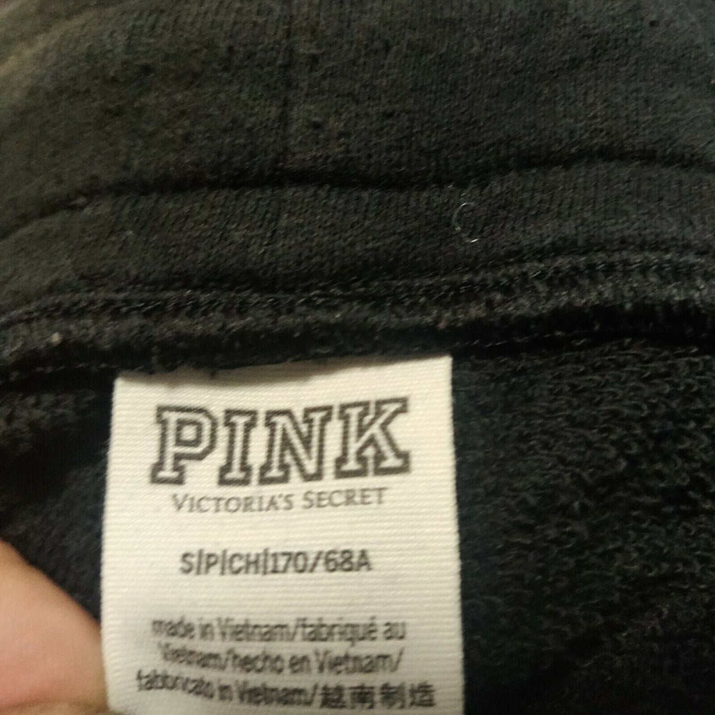 Victoria Secret PINK Black Love Pink Joggers Women Size Small