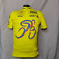 Odlo Yellow Bike Cycling Jersey Short Sleeve 1/4 Zip Men Size Medium