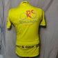 Odlo Yellow Bike Cycling Jersey Short Sleeve 1/4 Zip Men Size Medium