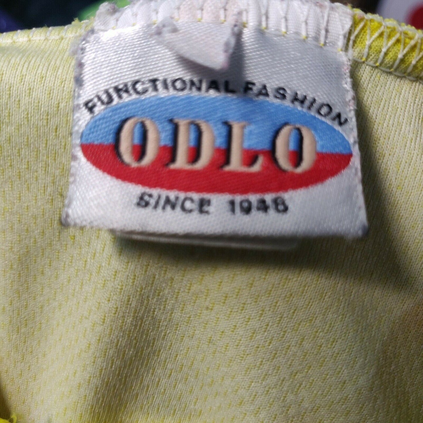 Odlo Yellow Bike Cycling Jersey Short Sleeve 1/4 Zip Men Size Medium