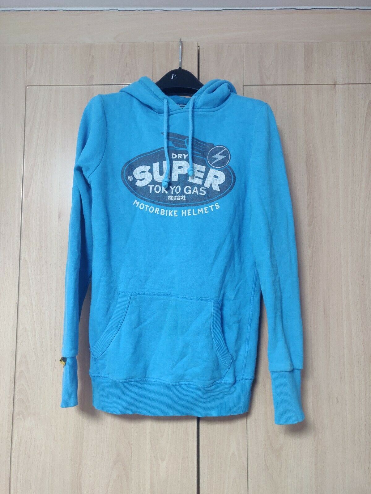 Superdry Vintage Blue Pullover Hoodie Men Size XS