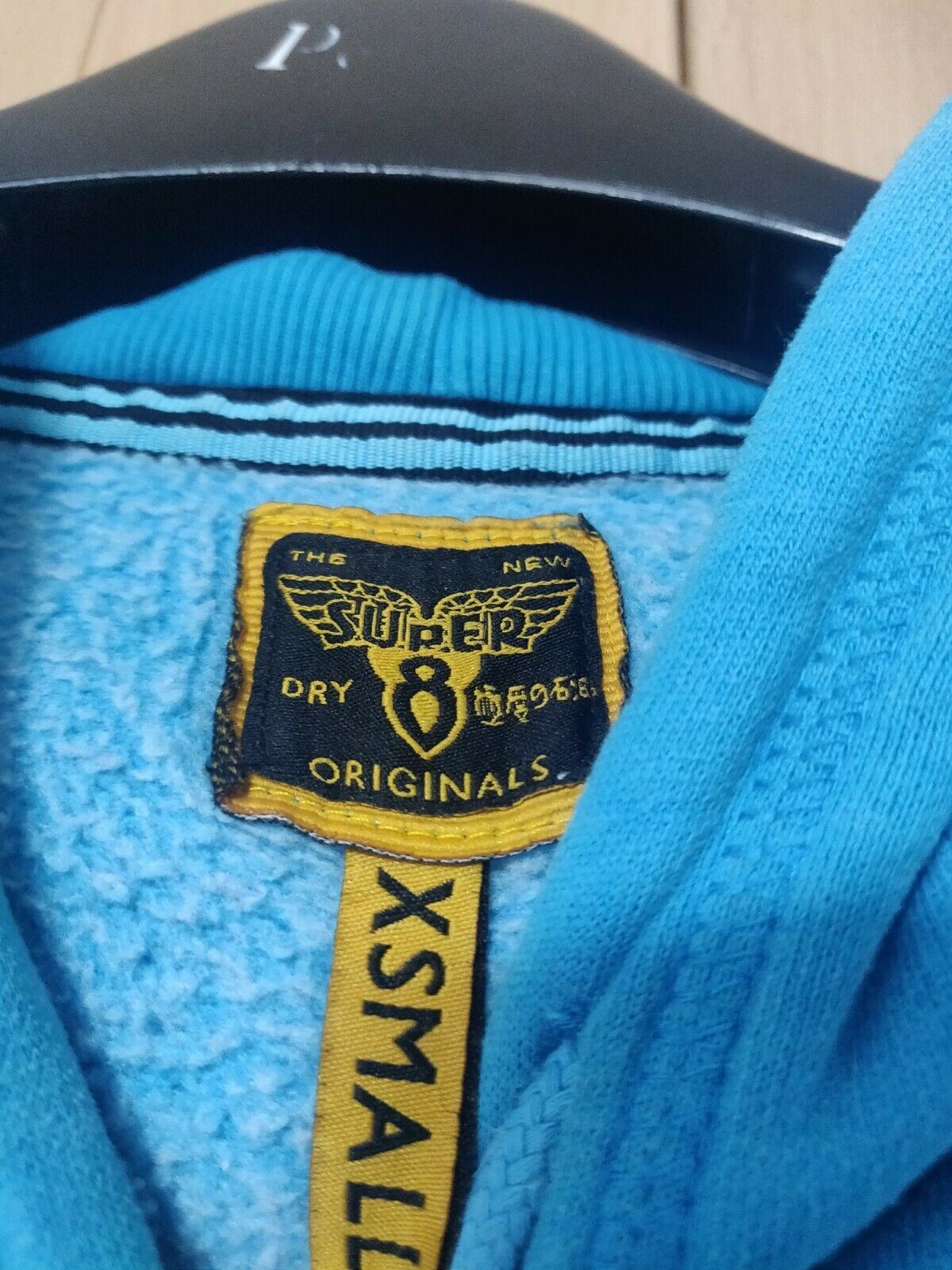 Superdry Vintage Blue Pullover Hoodie Men Size XS