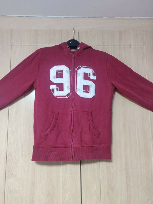 Jasper Conran 96 Red Full Zip Hoodie Boys Size Age 14