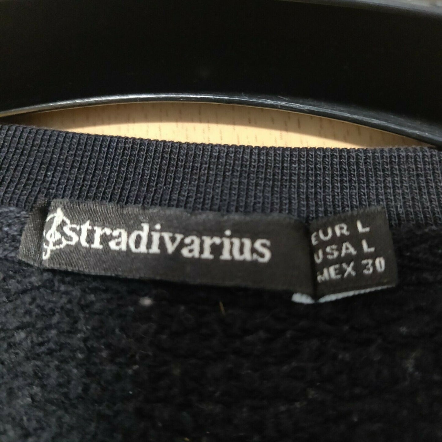 Stradivarius Black Sweatshirt Long Sleeve Women Size Large