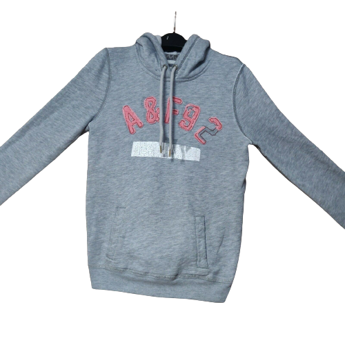 Abercrombie & Fitch Vintage Grey Pullover Hoodie Women Size Medium